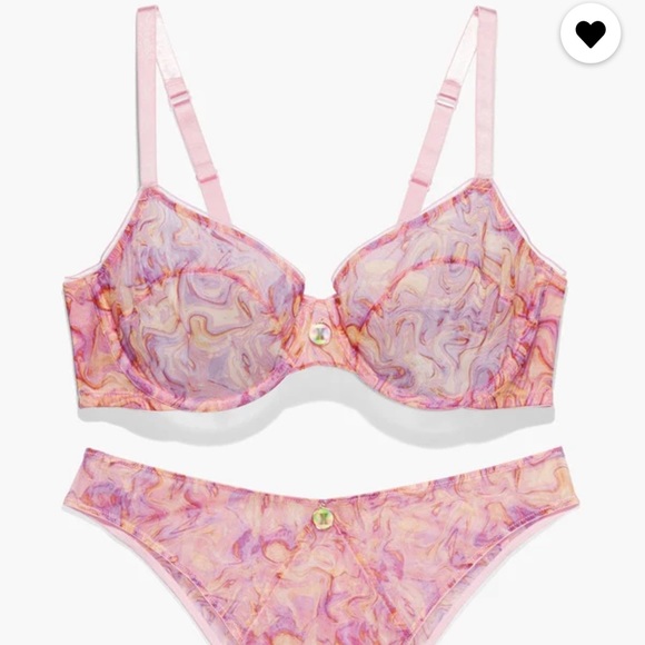 Savage X Fenty. 34B/M. Purple Pastel Holographic Honey - Picture 6 of 8